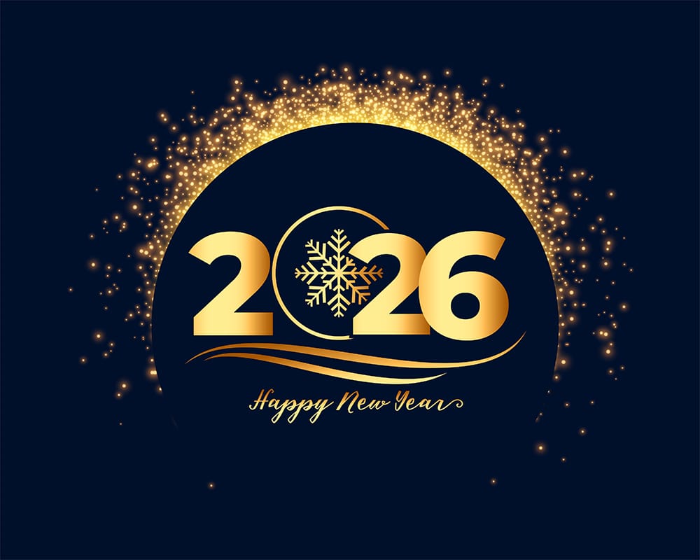 2026 new year eve background with golden glitter effect 901. Nytårsmenu 52 stk - Billede 1